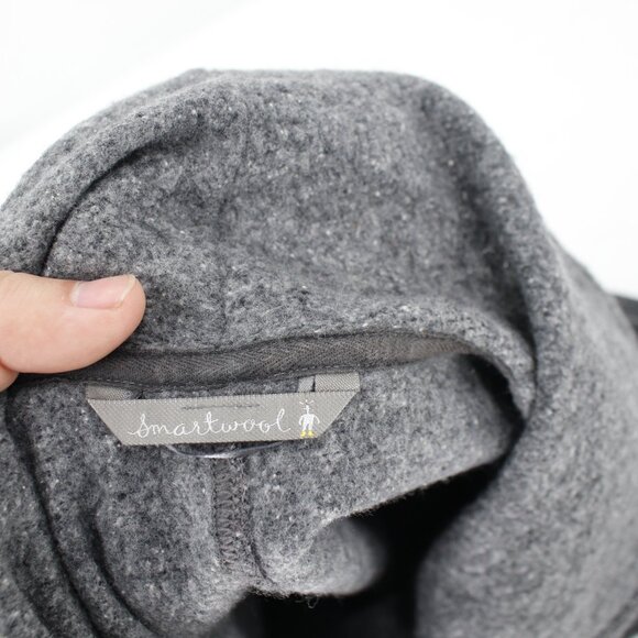 Smartwool Cardigan Womens S/M Odessa Lake Wrap Jacket Wool Silk Blend Knit gray - Picture 9 of 12